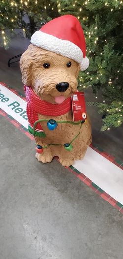 Home Accents Holiday 2.5 ft. Hand-Painted LED Doodle with Santa Hat and Scarf
