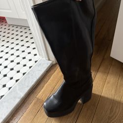 Black Platform Knee High Boots/ Make An Offer