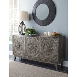 Fair Ridge Dark Brown Accent Cabinet