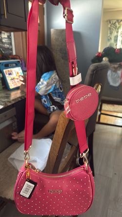 Brandnew Bebe Pink Studded Crossbody Bag with Coin Purse