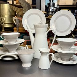 19p. Vtg Rosenthal Germany Athenia Coffee Tea Pot Tea Set Cups Saucers Plates