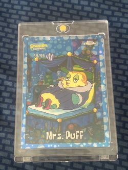 SpongeBob SquarePants Mrs Puff Topps Chrome bubblefractor /99