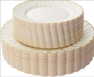 Ivory plates (96 pack)