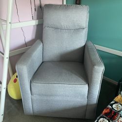 Gray Swivel Rocking Chair