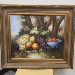 Large 32in Framed Still Art