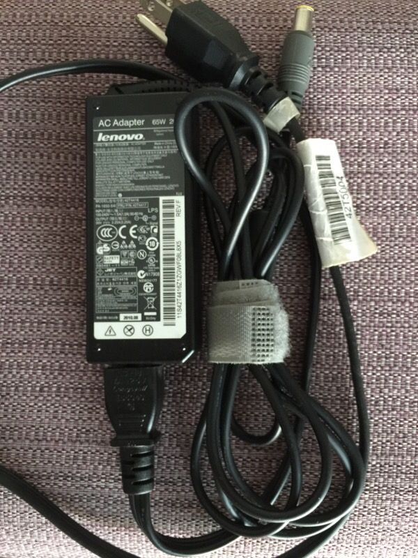 Lenovo AC laptop adapter 65w 20v, charger Power Supply