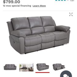 Storm Leather Couch 