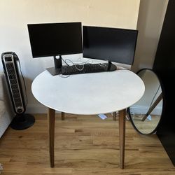 White Round Dining Table 