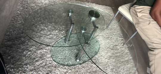MOVING OUT SALE Need everything gone ASAP!!! Round Two-Tier Glass Coffee Table