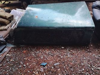Green Metal Truck Topper Camper Shell
