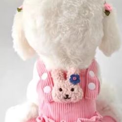 Cute Dog Jumpsuit Dog Clothes Pink Yellow Strap Jumpsuits Clothing For Chihuahua Pet Overalls Pajamas For Small Medium Dogs XXL