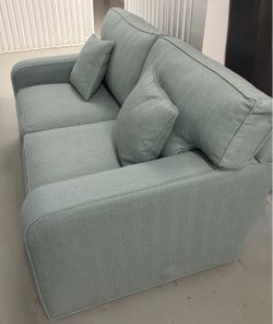 Blue Fabric Sofa and matching Love Seat