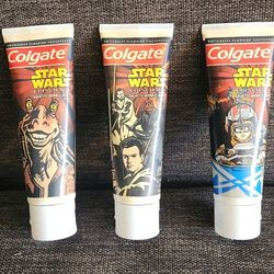Star Wars Episode 1 - Colgate - 3 Toothpastes - never opened 