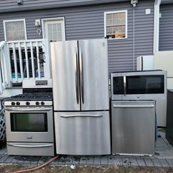 Fridge,  Gas Stove ,microwave, Dishwasher 