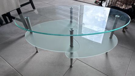 Glass coffee table