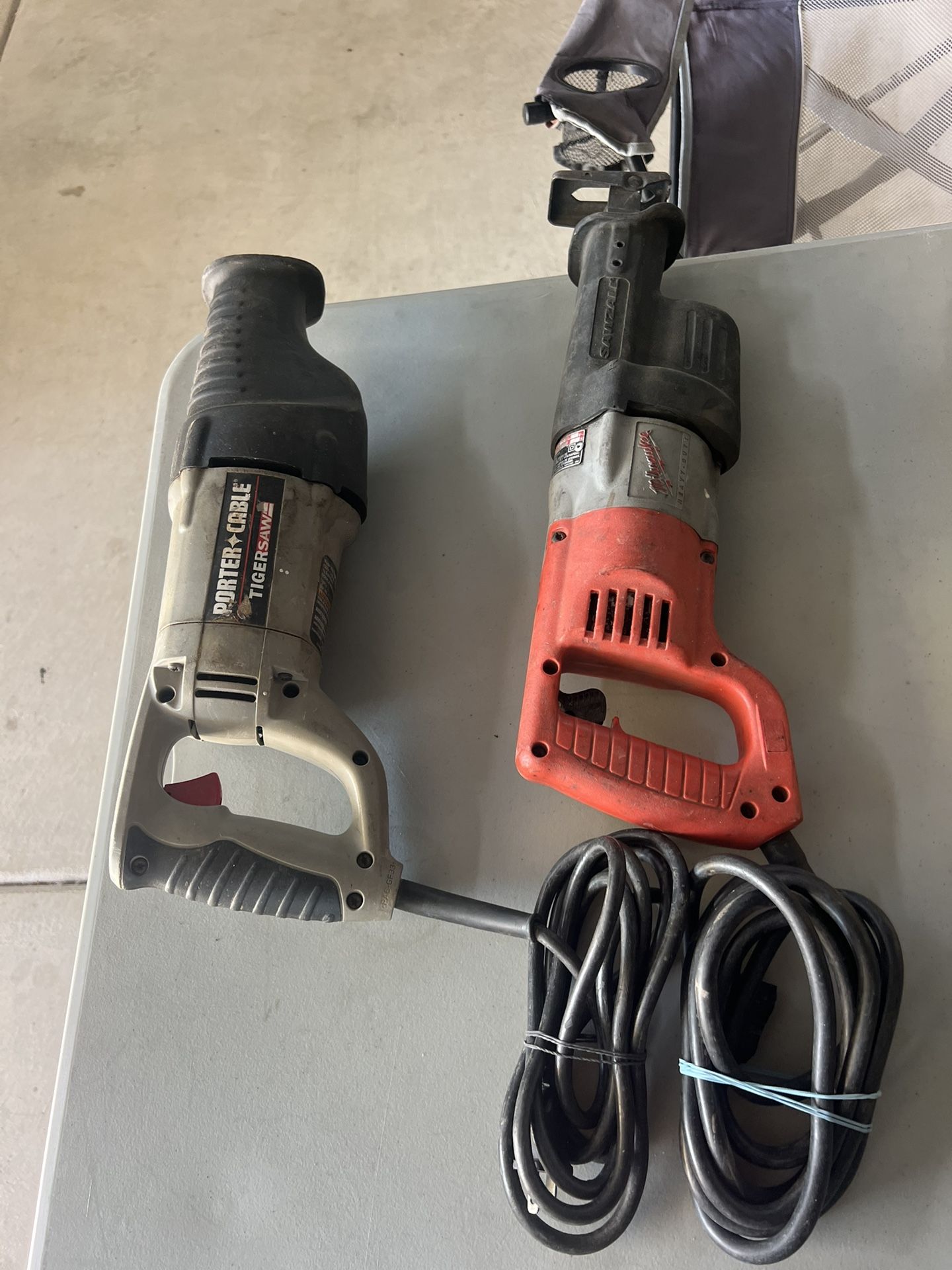 Porter Cable Tiger Saw Reciprocating Saw/Milwaukee 10 Amp Sawzall Reciprocating Saw