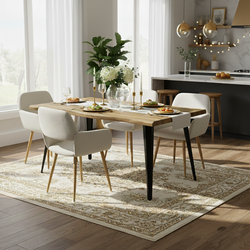 Target Lancelot 5 Piece Walnut Dining Table Set with 4 Mayfair Upholstered Chairs (Copy)