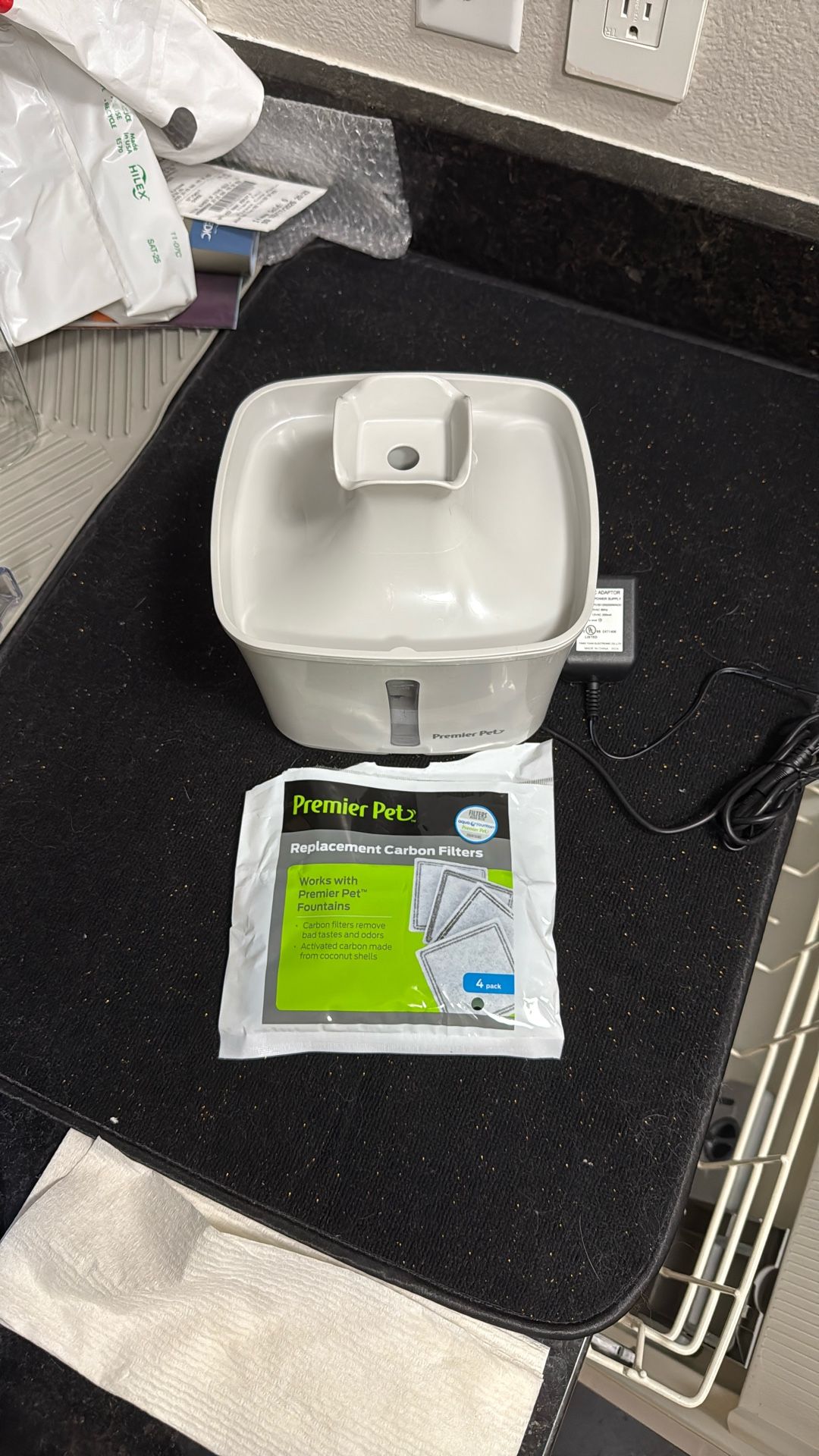 PremierPet Automatic Water Fountain and Carbon Filters