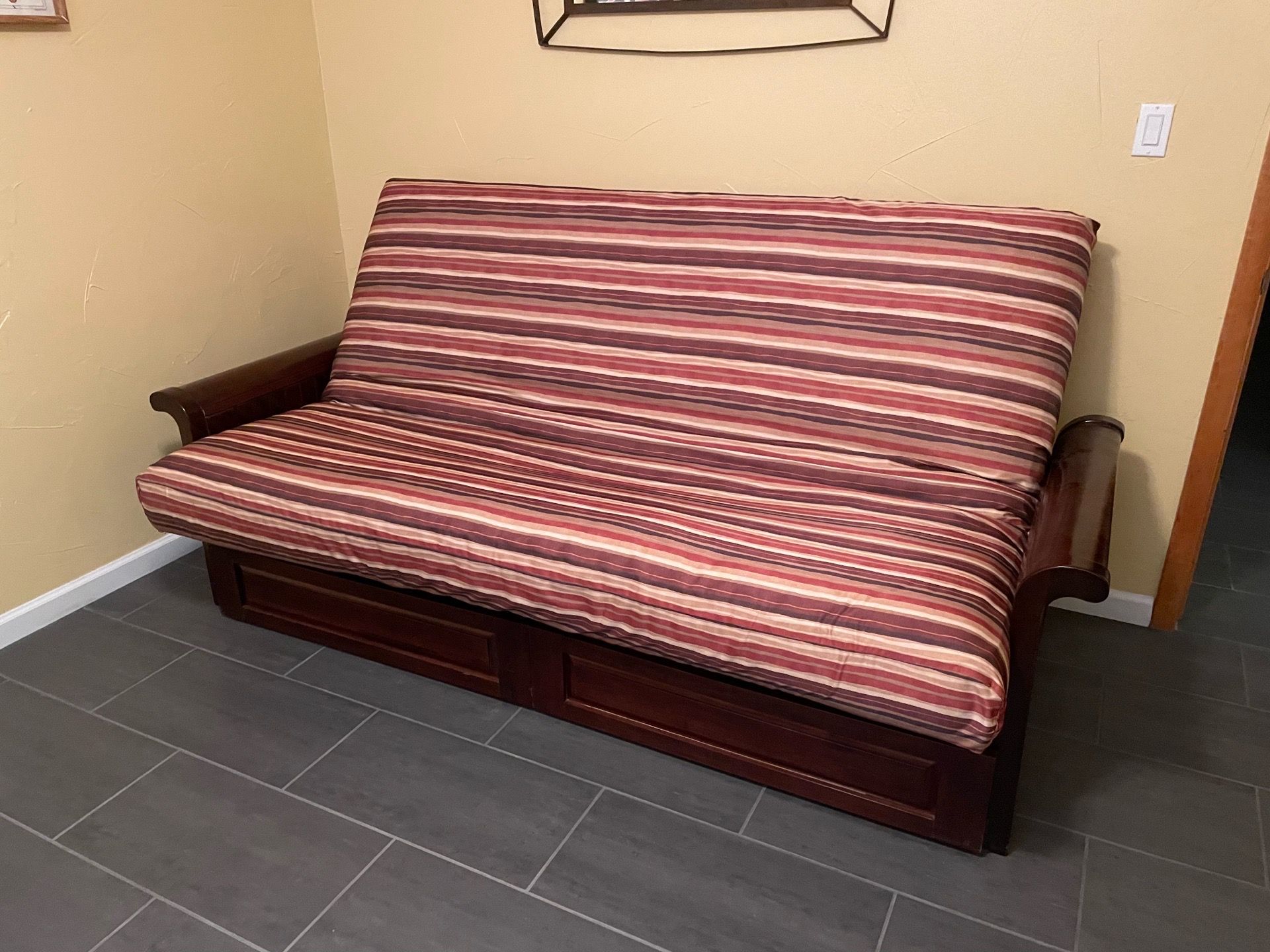 Queen Wood Futon + Storage