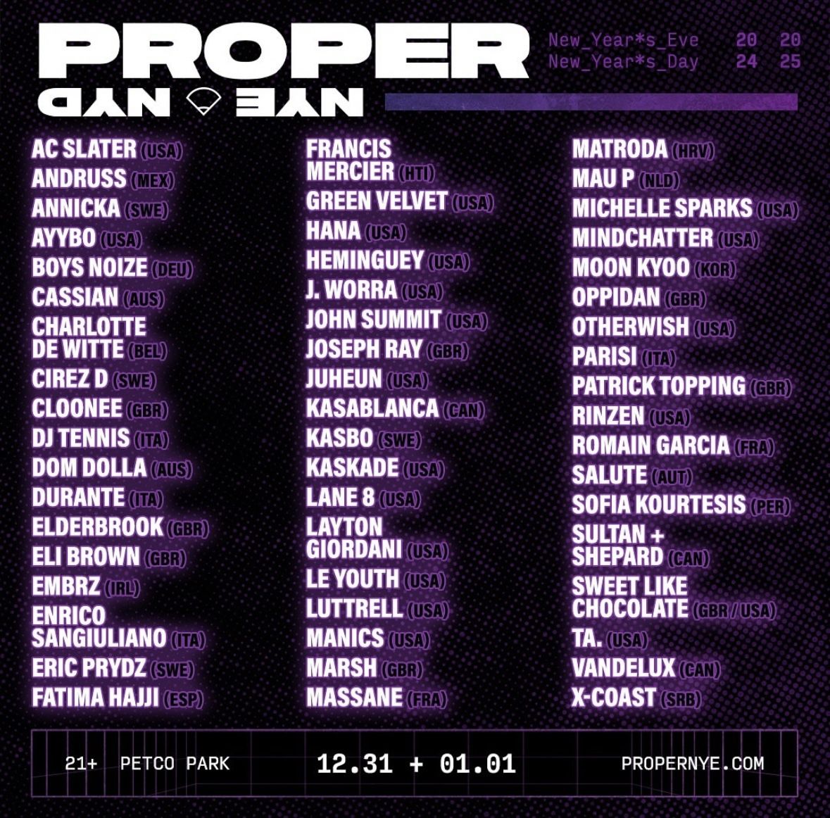 2 Proper NYD Tickets