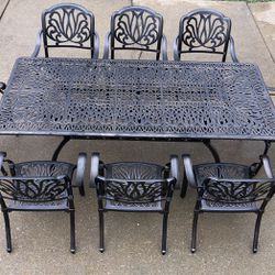 Outdoor Patio Furniture 8 Seat Dining Set HUGE 86in Rectangle Table