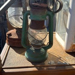 Vintage Lantern With Glass 