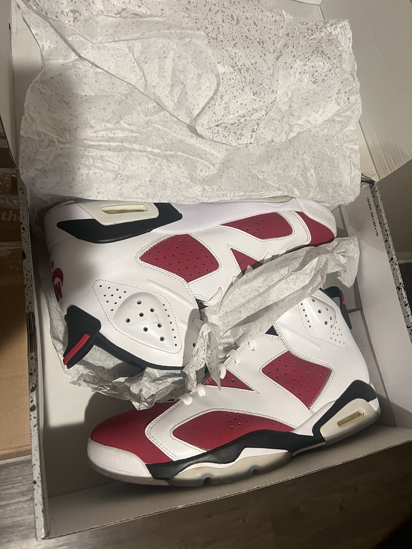Jordan 6 Carmines Size 11.5