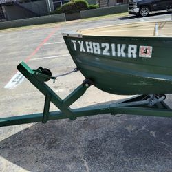 14ft V Bottom John Boat Green