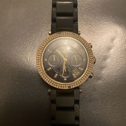 Michael Kors Women's Parker Silicone Chronograph Watch 