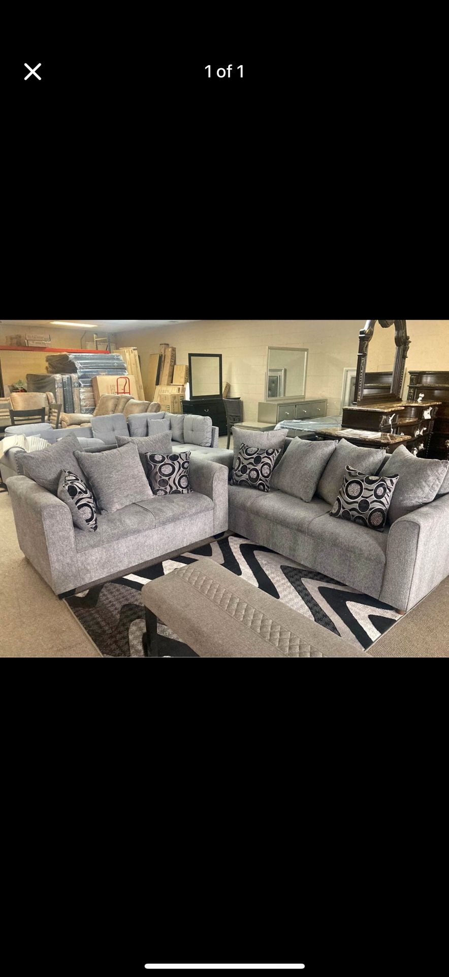 SOFÁ & LOVESEAT GRAY