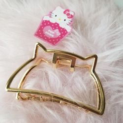 Gold Kitty Cat Hair Claw 
