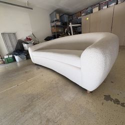 Jojo Fletcher Luciano Boucle Fabric Sofa 