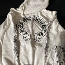 Chrome Heart Floral Horseshoe Hoodie 