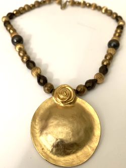 Vintage Necklace, 20” Chain, 2.5” pendant