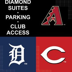 10x Diamond Level Suites Tickets w/ BCBS Club, Parking - Diamondbacks and Reds / Tigers
