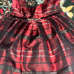 Red and black dress