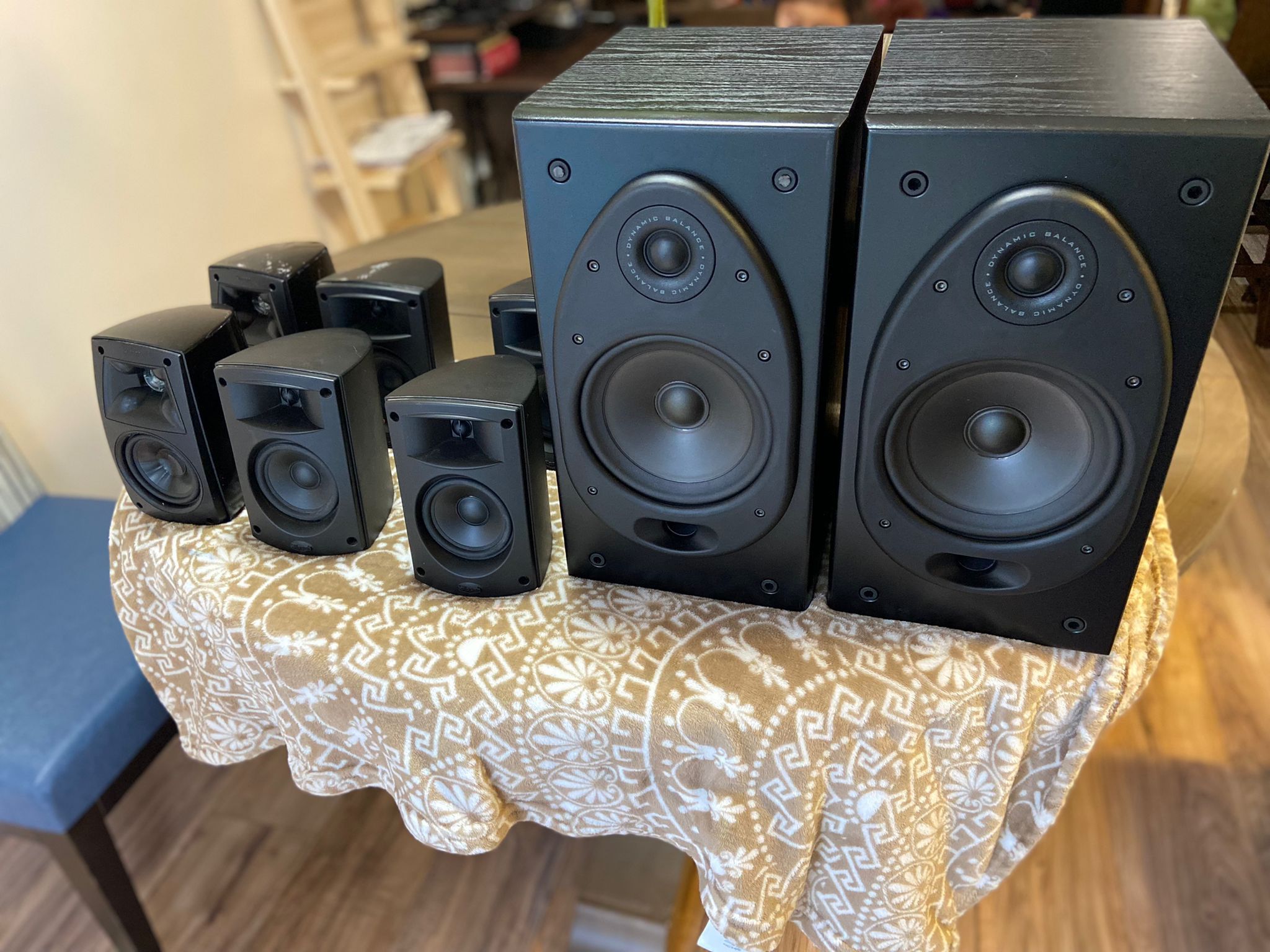 Polk Audio Bookshelf And Klipsh Satellite Speakers 