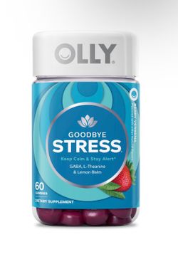 OLLY Goodbye Stress Gummies with GABA, L-Theanine & Lemon Balm - Berry Verbena - 60ct: Gluten-Free