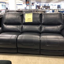 New Reggio Blue Motion Reclining Sofa 