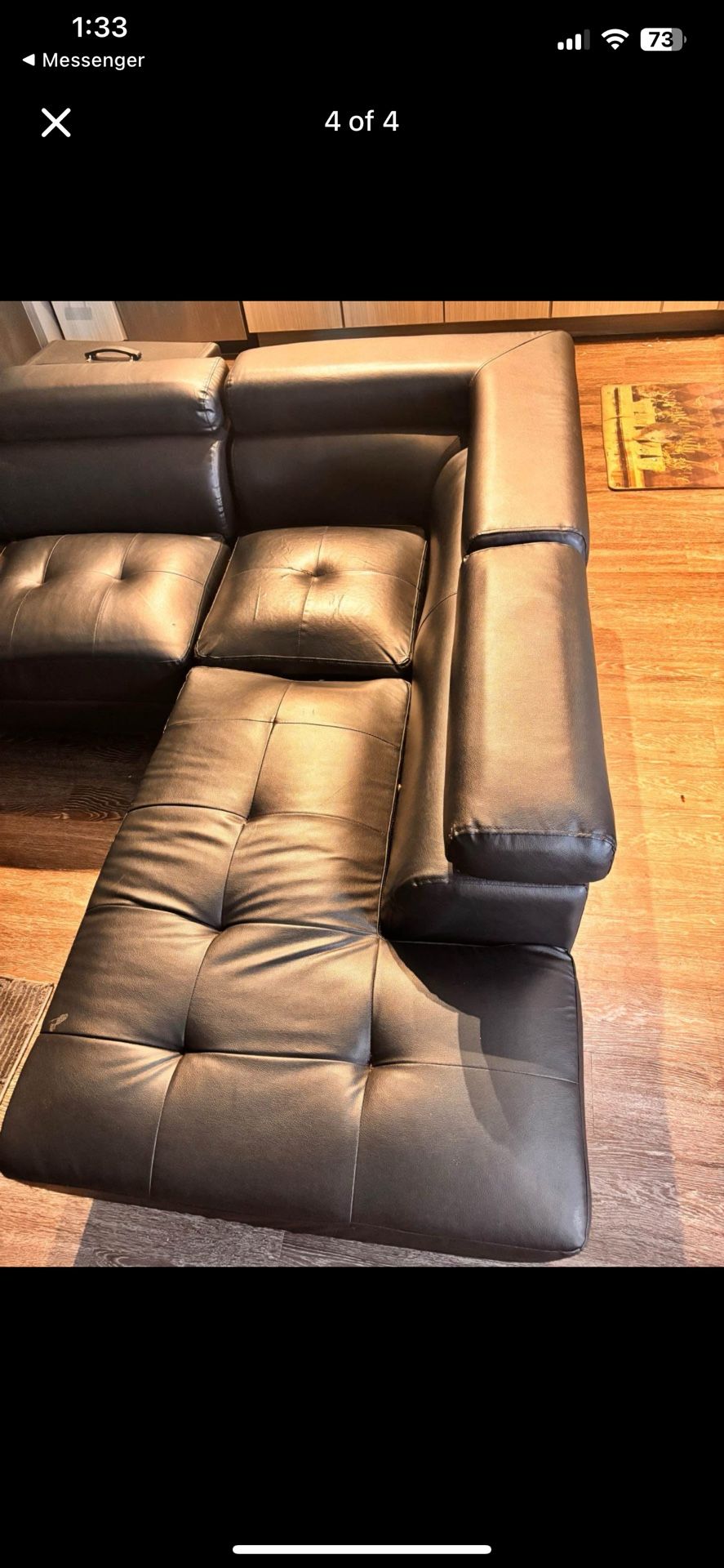 Beautiful 2 Piece Leather Sectional - Selling FAST 🔥