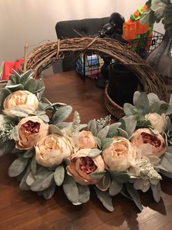 Front door wreath from Etsy