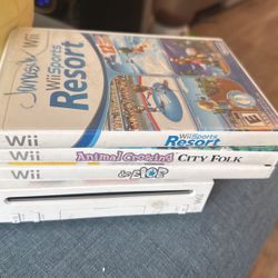 Wii with 3 Games 