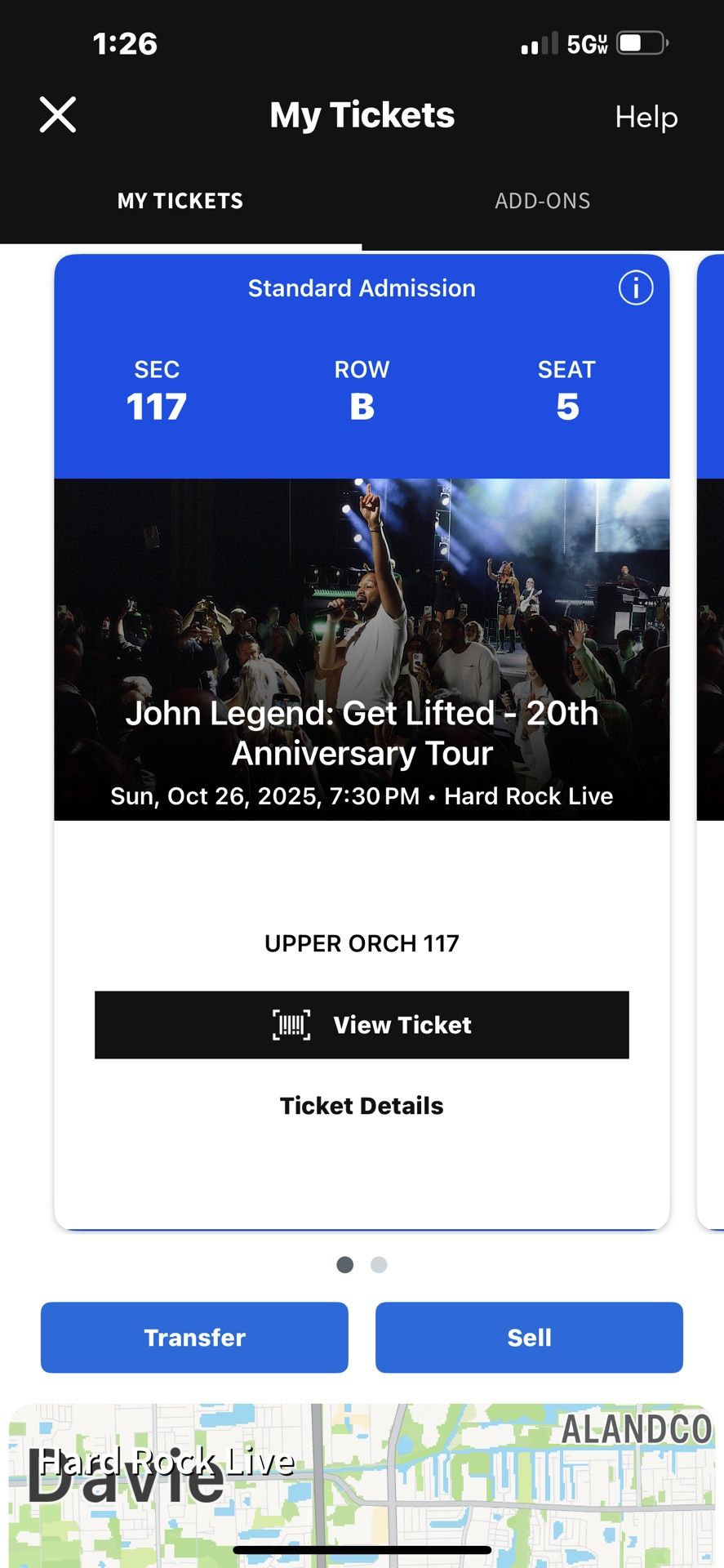 John Legend Tickets .....