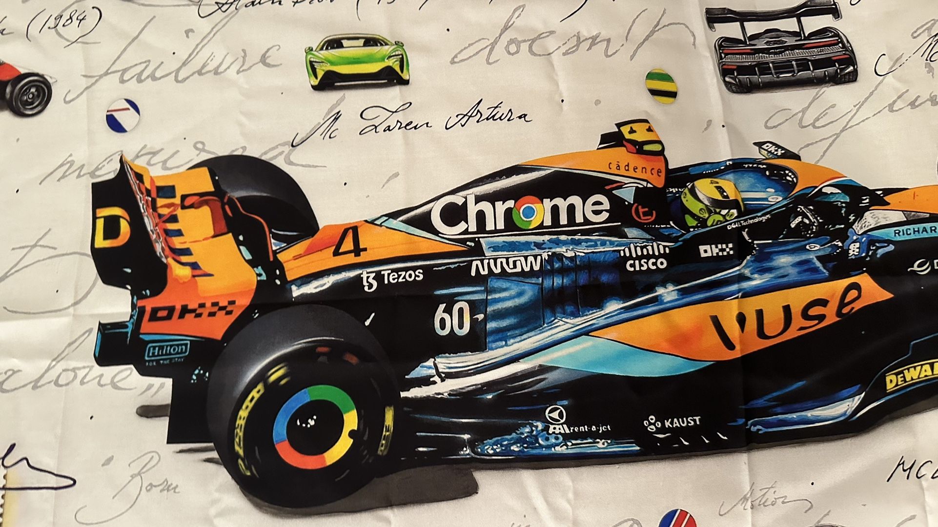 Beautiful mclaren Silk Scarf, Official Merch