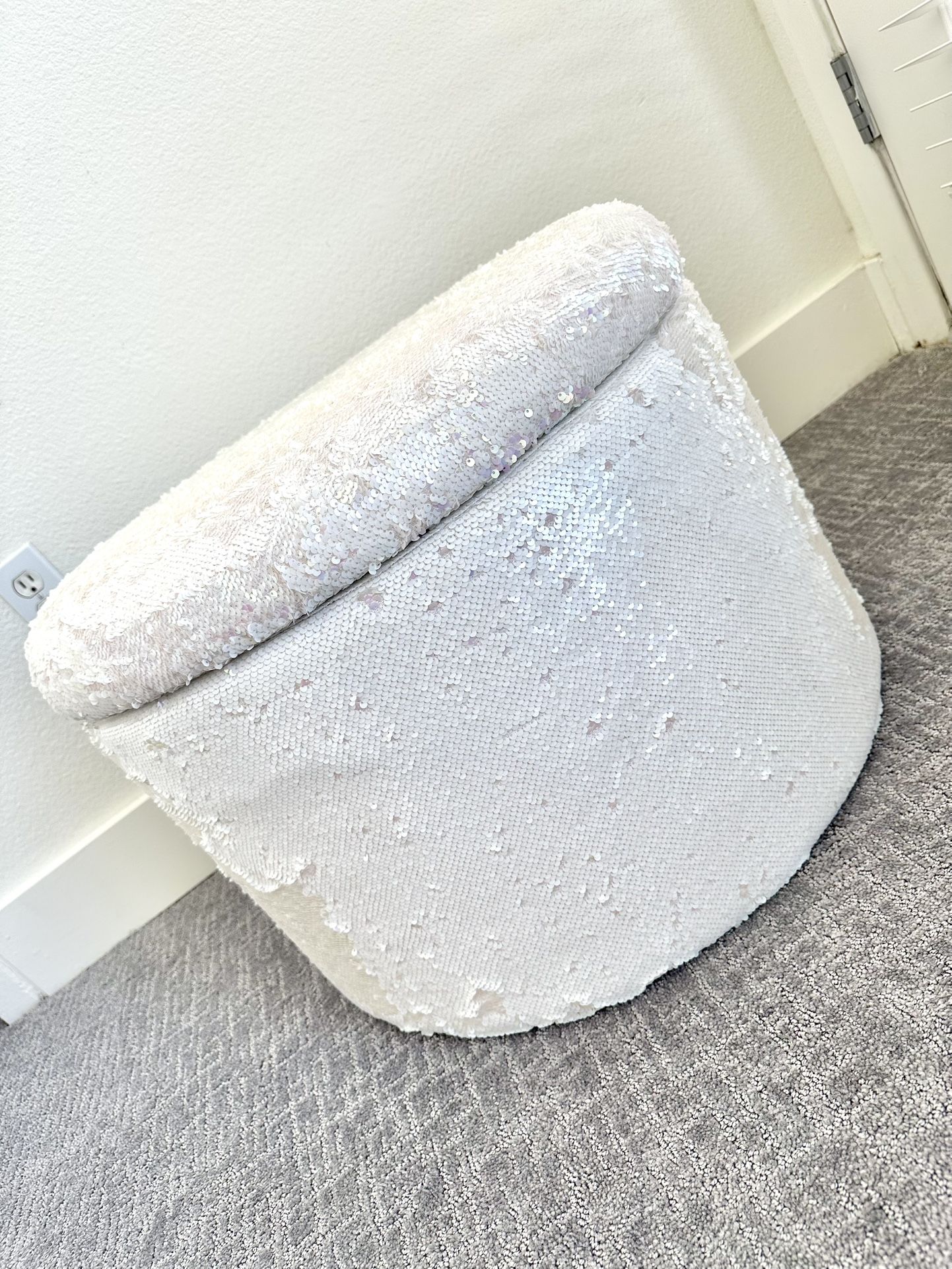 IRIDESCENT SEQUIN OTTOMAN