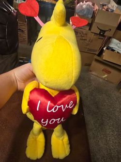 Peanuts Woodstock "I Love You" Heart Plush - Snoopy Friend Plushie
