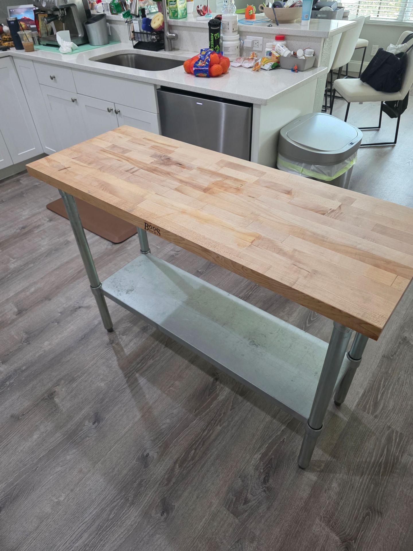 Genuine John Boos Block Maple Kitchen Island / Prep Table (48" x 18")