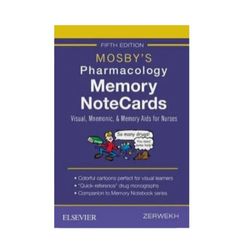 Mosby's Pharmacology Memory NoteCards: Visual, Mnemonic, and Memory Aids