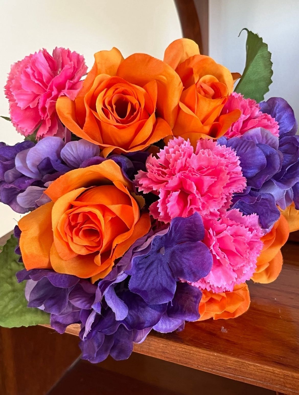 Hot Pink Orange Purple beach tropical prom wedding bridal bouquet