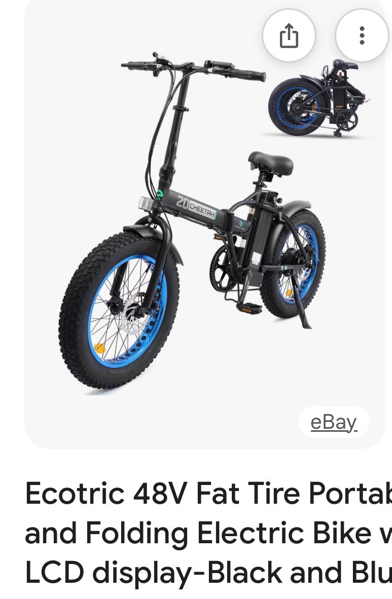 Ecotrio Electric Foldable 48v Bike